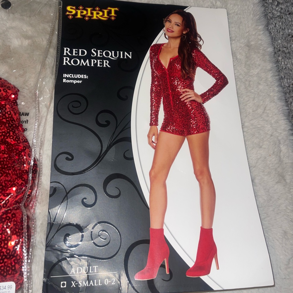 Spirit Red Sequin Romper